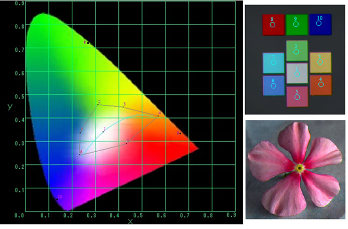当社色調カメラの色度特性