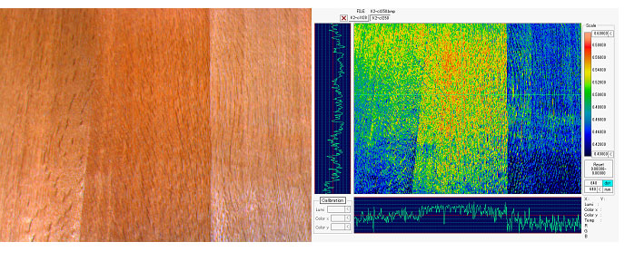 当社色調カメラの測定例